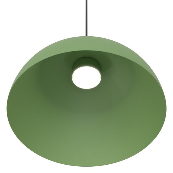 Lampadario Minimal Venus Acciaio Nero Verde Large 1 Luce Gx53