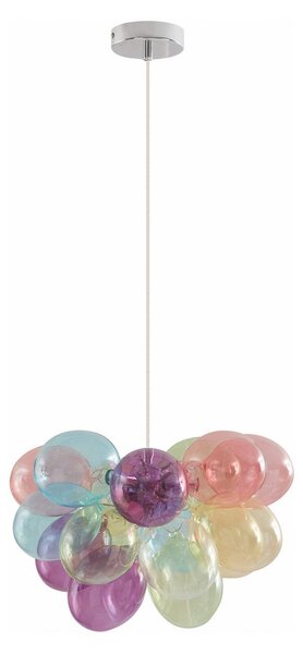 Lampada a sospensione Lucande, Diborah, dimmerabile, Multicolore, Soggiorno, Vetro, Design