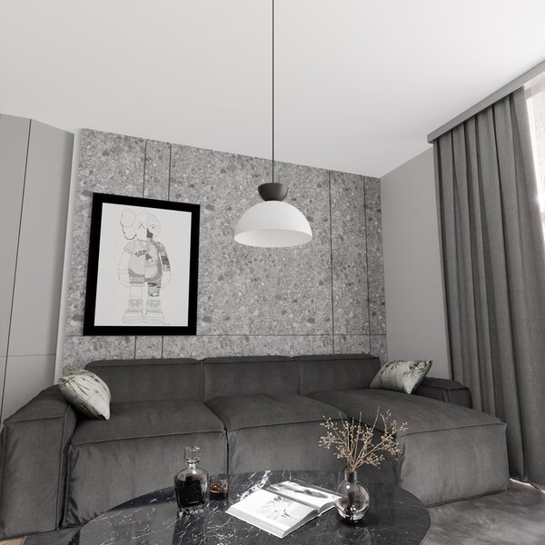 Lampadario Minimal Venus Acciaio Bianco Nero 1 Luce Gx53