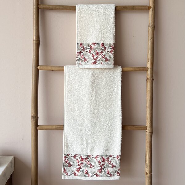 Set asciugamani bagno Casette by Zanetti Home (2 colori) Avorio