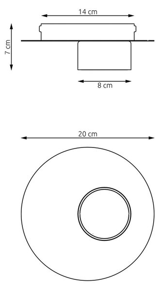Plafoniera Moderna Dis Pater Acciaio Nero 1 Luce Gx53
