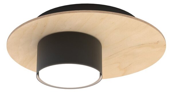 Plafoniera Minimal Opis Acciaio Nero 1 Luce Gx53