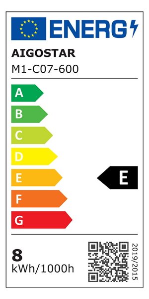 Lampada da specchio Led 8W Bianco IP44 Bianco neutro 4000K Aigostar