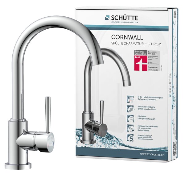 Rubinetto da cucina SCHÜTTE CORNWALL, rubinetto da cucina con canna orientabile
