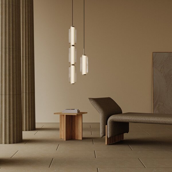 Lampada a sospensione Aromas del Campo, Elma, dimmerabile, Nero, Soggiorno, Vetro, Design