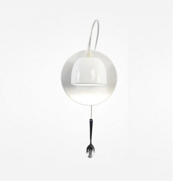 Applique da parete Ingo Maurer, Light au Lait, Bianco, Soggiorno, Ceramica, Design