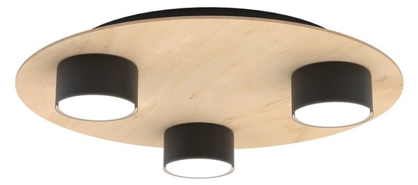 Plafoniera Minimal Opis Acciaio Nero 3 Luci Gx53