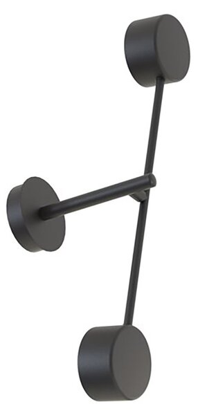 Applique Moderna Mene Acciaio Nero 2 Luci Gx53