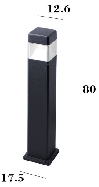 Lampioncino esterno top light lodi pa80 gr gx53 led resina - Top Light
