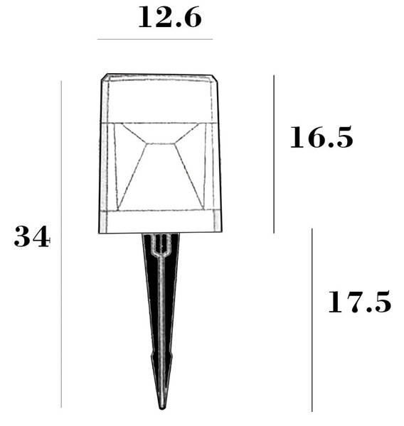Picchetto esterno top light lodi pi gr gx53 led resina - Top Light