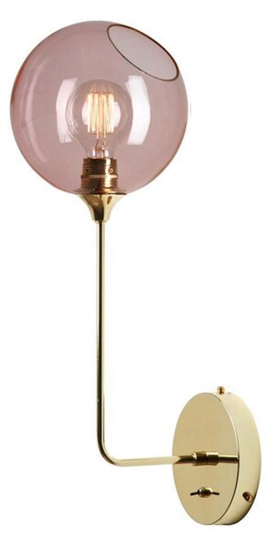 Applique da parete DESIGN BY US, Ballroom Long, dimmerabile, Rosa / Rosé, Soggiorno, Vetro, Design