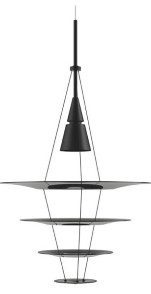 Lampada a sospensione Louis Poulsen, Enigma, dimmerabile, Nero, Soggiorno, Metallo, Design