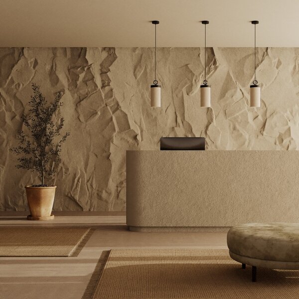 Lampada a sospensione Aromas del Campo, Nooi, dimmerabile, Beige, Soggiorno, Tessuto / Tessile, Scandinavo