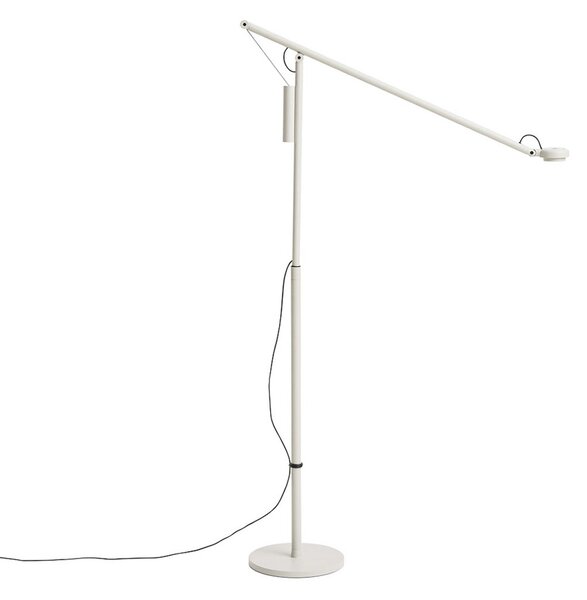 Lampada da terra HAY, Fifty-Fifty, dimmerabile, Grigio, Soggiorno, Alluminio, Design
