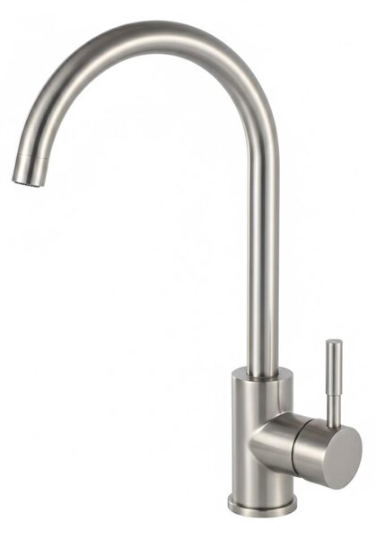 Rubinetto da cucina in acciaio inox Rubinetto a bassa pressione Miscelatore monocomando Rubinetto opaco Miscelatore monocomando Rubinetto per lavello da cucina