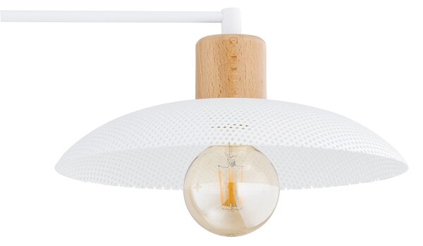 Lampadario Minimal Siri Acciaio Bianco 4 Luci E27