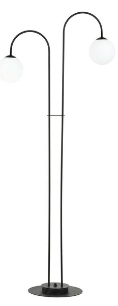Lampadario Minimal Sharada Acciaio Nero 2 Luci E14