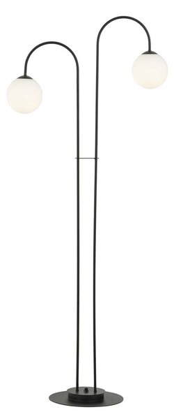 Lampadario Minimal Sharada Acciaio Nero 2 Luci E14