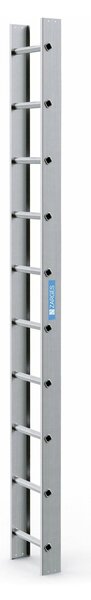 Scala da tetto Zarges a 10 pioli in alluminio naturale