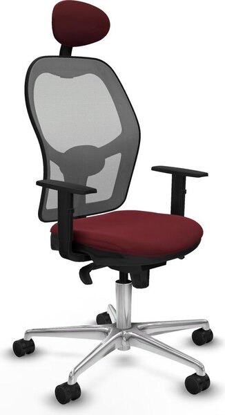Sedia da ufficio con poggiatesta Jorquera Piqueras y Crespo 1D086N1 Rosso granato
