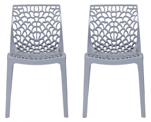 Set da 2 sedie Diadem - Plastica - Grigio
