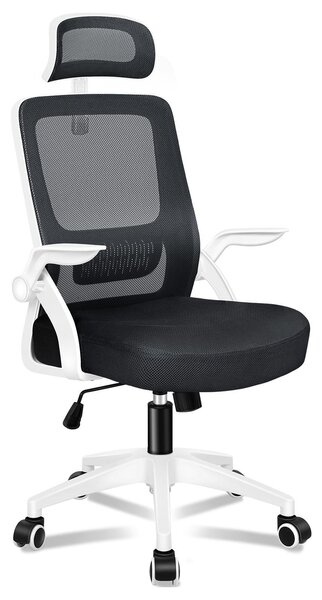 Sedia da ufficio ALFORDSON, ergonomica per l'ufficio domestico, sedia da computer con supporto lombare dinamico, poggiatesta, nera
