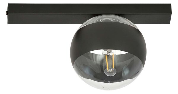 Plafoniera Moderna Lapetos Acciaio Nero 1 Luce E14