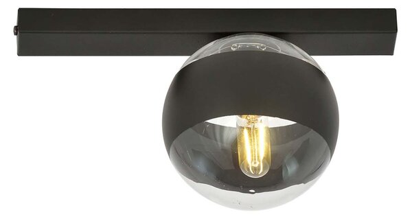 Plafoniera Moderna Lapetos Acciaio Nero 1 Luce E14