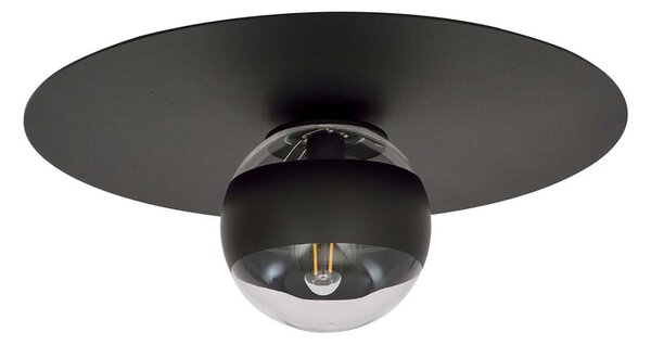 Plafoniera Minimal Orpheus Acciaio Nero 1 Luce E14