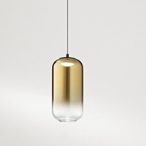 Lampadario perenz illumina hunter s1 8157 n lc 8214 or led vetro oro specchiato - Perenz