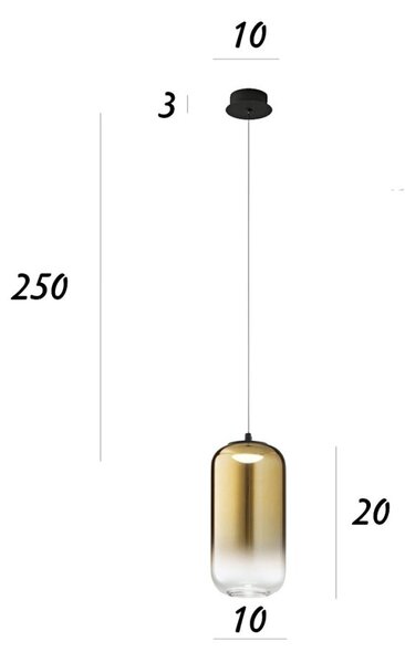 Lampadario perenz illumina hunter s1 8157 n lc 8214 or led vetro oro specchiato - Perenz