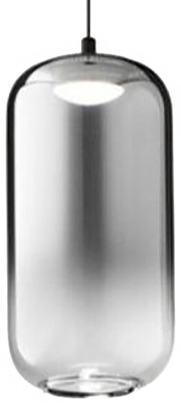 Lampadario perenz illumina hunter s1 8157 n lc 8214 sp led vetro fumè specchiato - Perenz