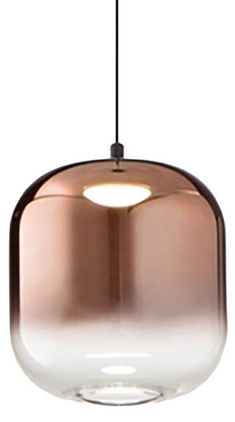 Lampadario perenz illumina hunter s5 8158 n lc 8214 8215 led vetro trasparente rame - Perenz