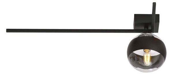 Plafoniera Moderna Perseo Acciaio Nero Mod6 1 Luce E14