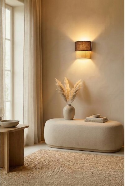 Brilagi - Applique LED BOHO ECO 1xE27/10W/230V marrone/crema