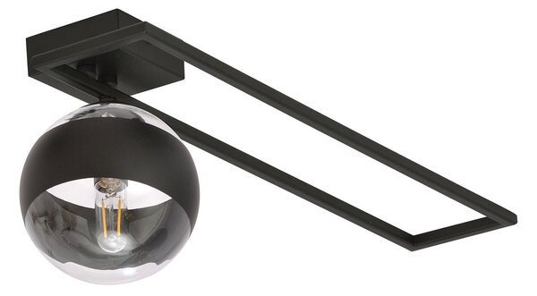 Plafoniera Moderna Perseo Acciaio Nero Mod3 1 Luce E14