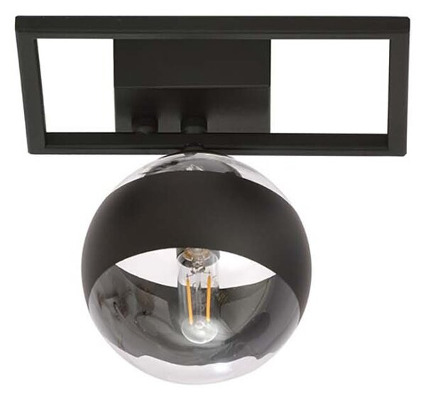 Plafoniera Moderna Perseo Acciaio Nero Mod5 Luce E14
