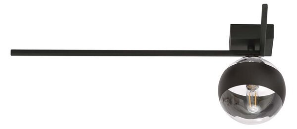 Plafoniera Moderna Perseo Acciaio Nero Mod6 1 Luce E14