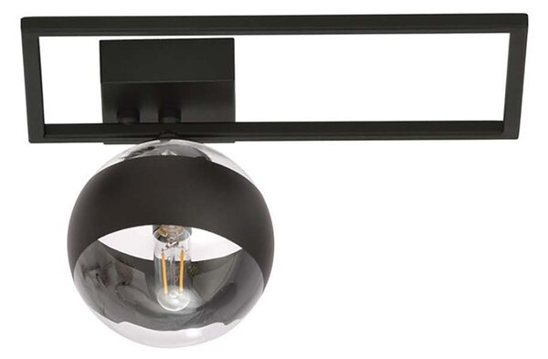 Plafoniera Moderna Perseo Acciaio Nero Mod4 1 Luce E14