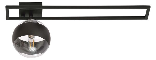 Plafoniera Moderna Perseo Acciaio Nero Mod3 1 Luce E14