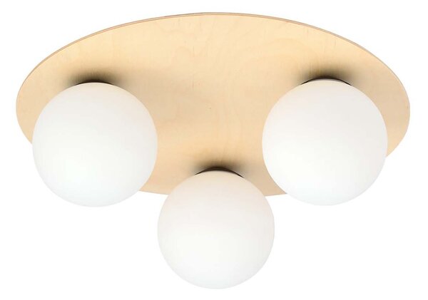 Plafoniera Minimal Chelys Acciaio Marrone 3 Luci E14