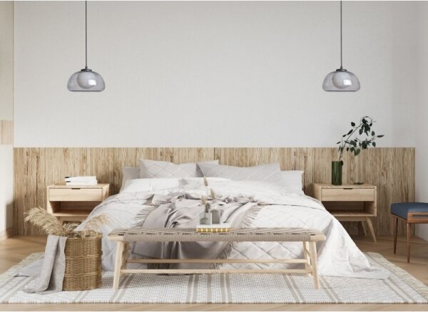 ITALUX PND-54637-1-BK-SG -Lampadario a sospensione su cavo AINALE 1xG9/7W/230V nero/fumé