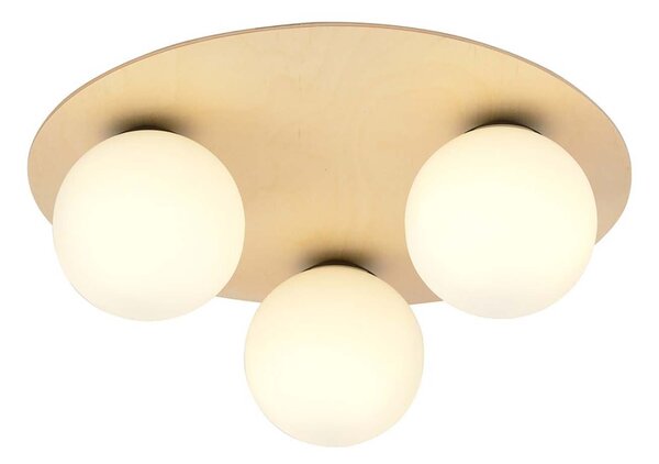 Plafoniera Minimal Chelys Acciaio Marrone 3 Luci E14