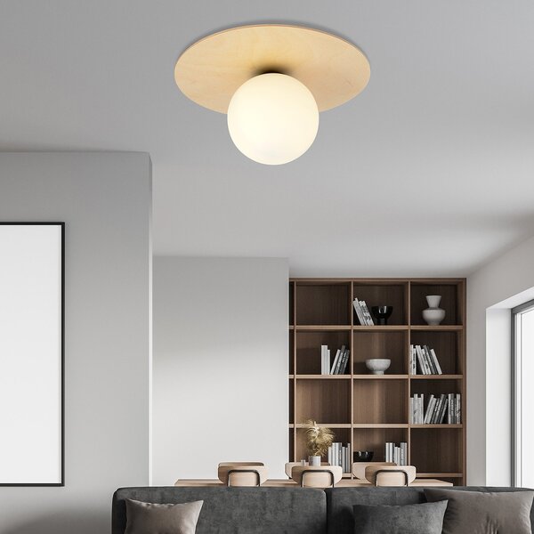 Plafoniera Minimal Chelys Acciaio Marrone 1 Luce E14
