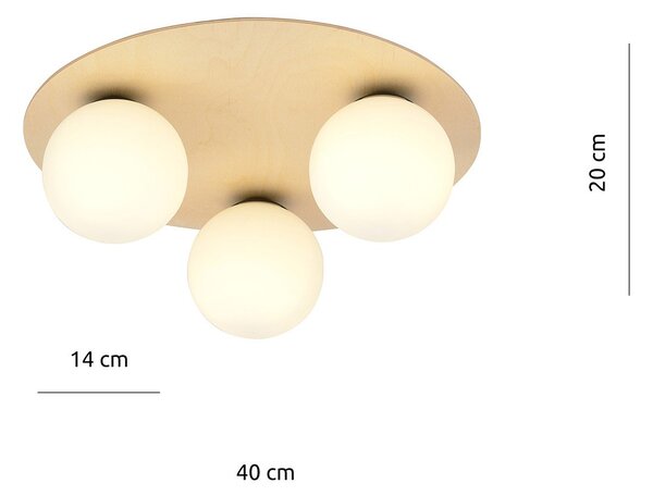 Plafoniera Minimal Chelys Acciaio Marrone 3 Luci E14