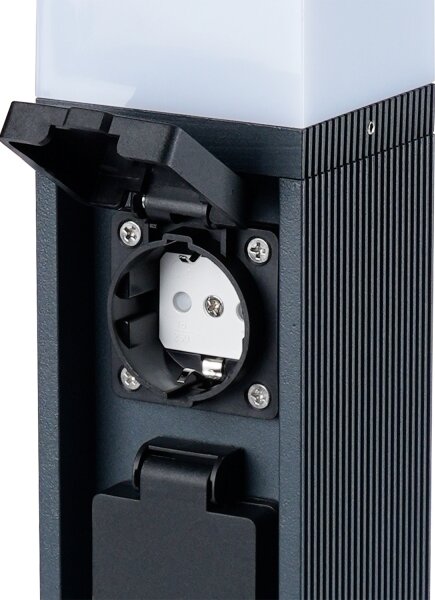 Brilagi - PILLAR, lampada da esterno con 2 prese SCHUKO, 1xG9/11W/230V, IP44, antracite