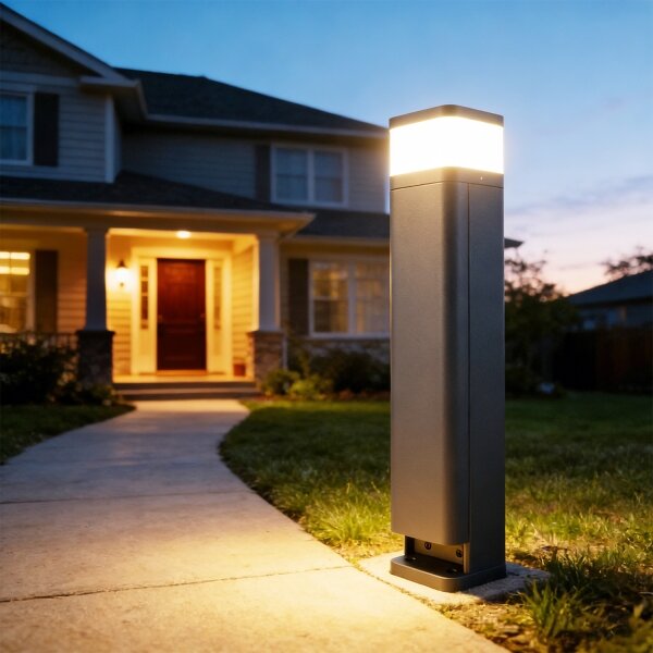 Brilagi -Lampada da esterno con 2 prese SCHUKO PILLAR 1xG9/11W/230V IP44 antracite