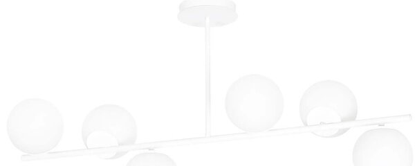 Plafoniera Contemporaneo Mahadeva Acciaio Bianco 6 Luci E14