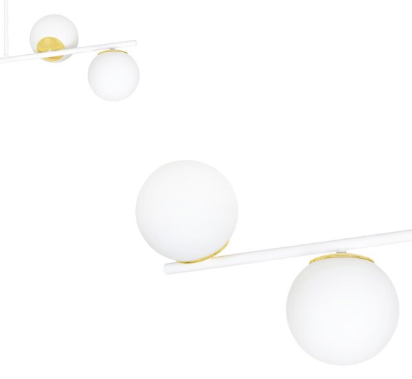 Plafoniera Contemporaneo Narayana Acciaio Bianco 4 Luci E14