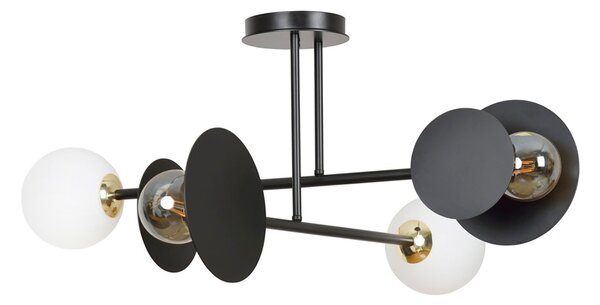 Plafoniera Moderna Pendragon Acciaio Nero 2 Luci E27